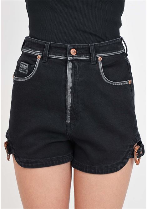 Black buckle women's shorts VERSACE JEANS COUTURE | 76HAD522DW060D24909